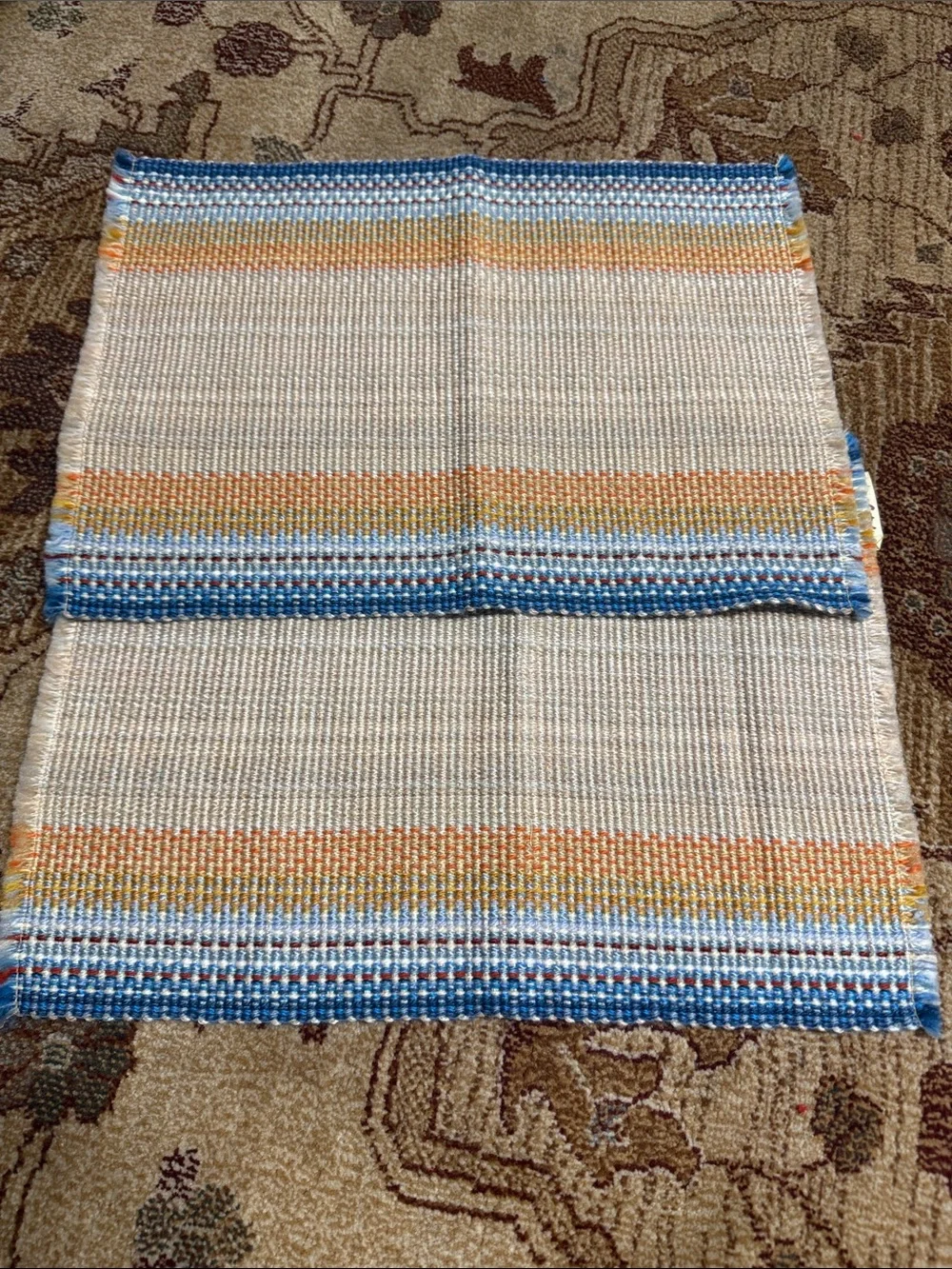 Vintage town and country living woven placemats set of 4